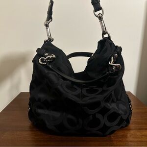 Coach Black Signature Shoulder Bag